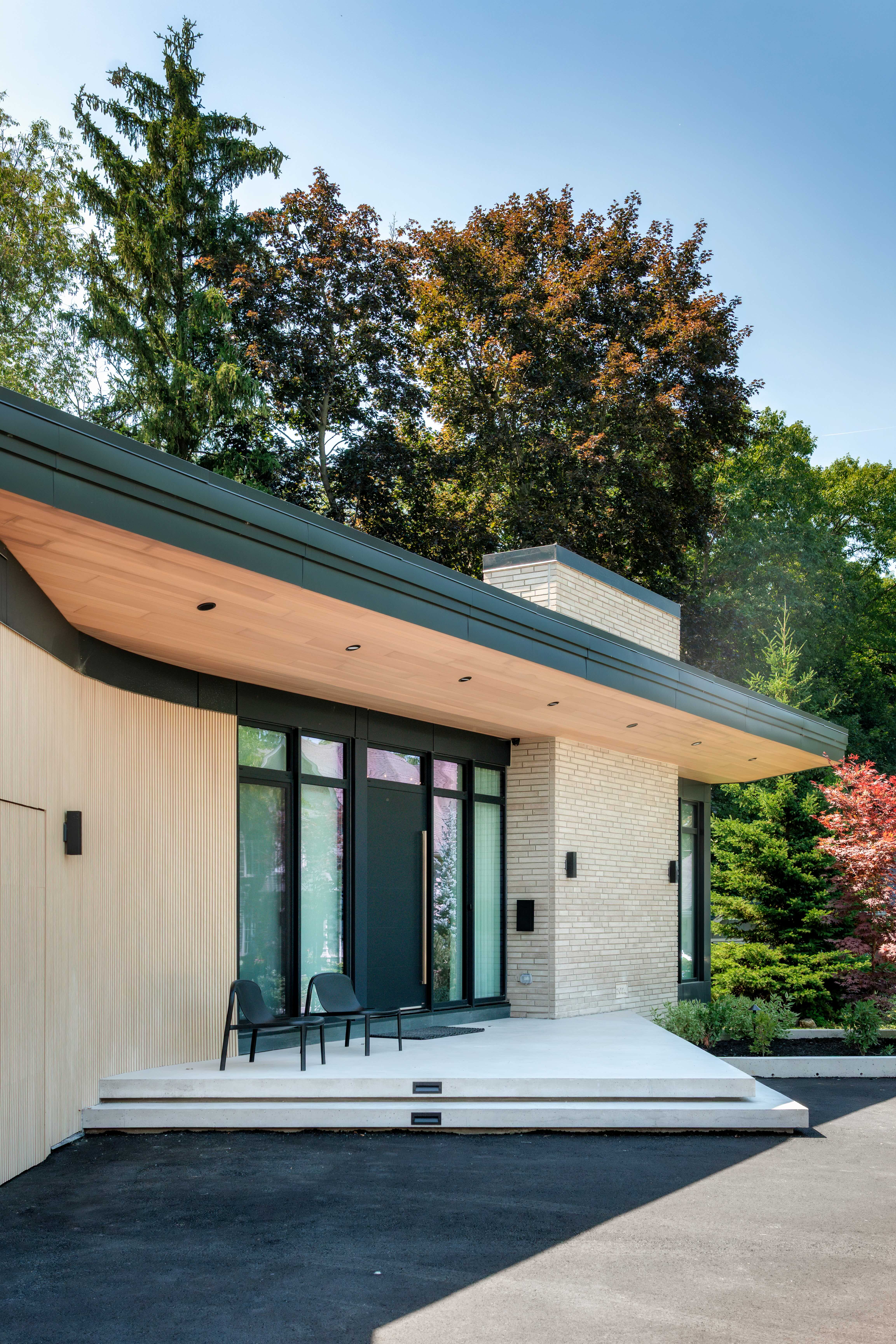 Exterior detail with soffit and cladding